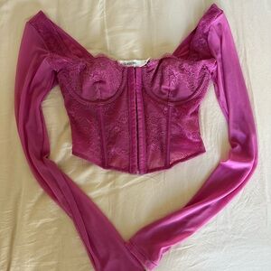 Glassons Fuchsia Long Sleeve Top